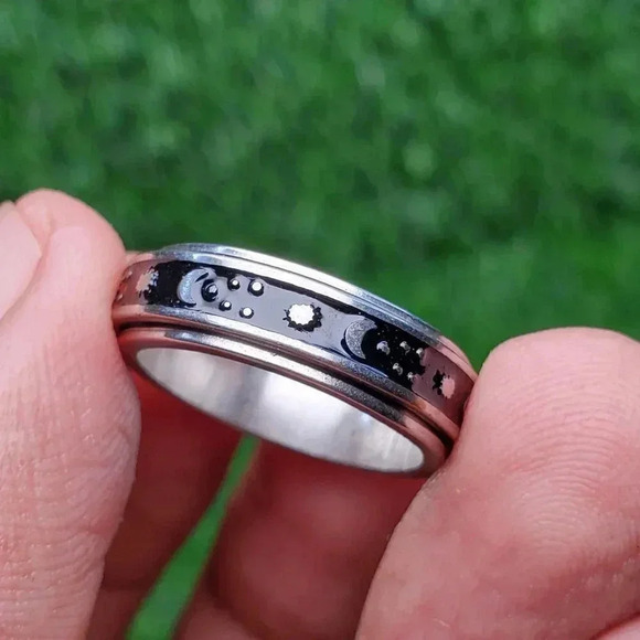 Stainless Steel Fashion Spinner Ring for Men/Women, AAAQL1021 - Picture 1 of 10